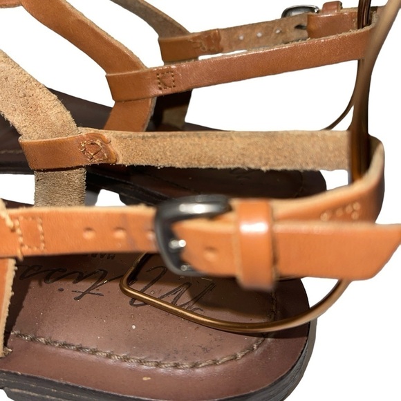 Matisse Women's Sandals Size 7M Brown Leather Thong Buckle Close Made in Italy - Picture 7 of 10